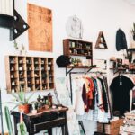 clothes hanged on clothes rack